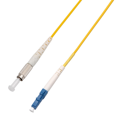 LC UPC To DIN UPC Simplex Optical Fiber Cable Single Mode OS2 OFNR 2.0mm Yellow