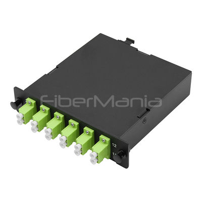 OM5 12 Cores 6 Ports Fiber Optic Cassette for 40 and 100Gbps Protocols MPO-LC Cassette