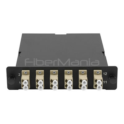 High Density MTP to LC Module Cassette with 6 LC Ports and Zirconia Ceramic Sleeves for 40 and 100Gbps Protocols