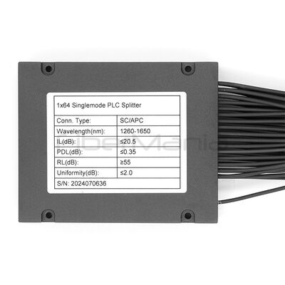 Pre-Connectorized 1×64 PLC Splitter for FTTH – Ruggedized Cassette Optical Splitter